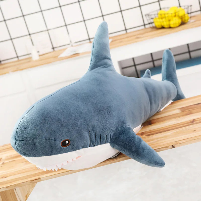 Big Soft Simulation Cute Shark Plush 60cm - 140cm