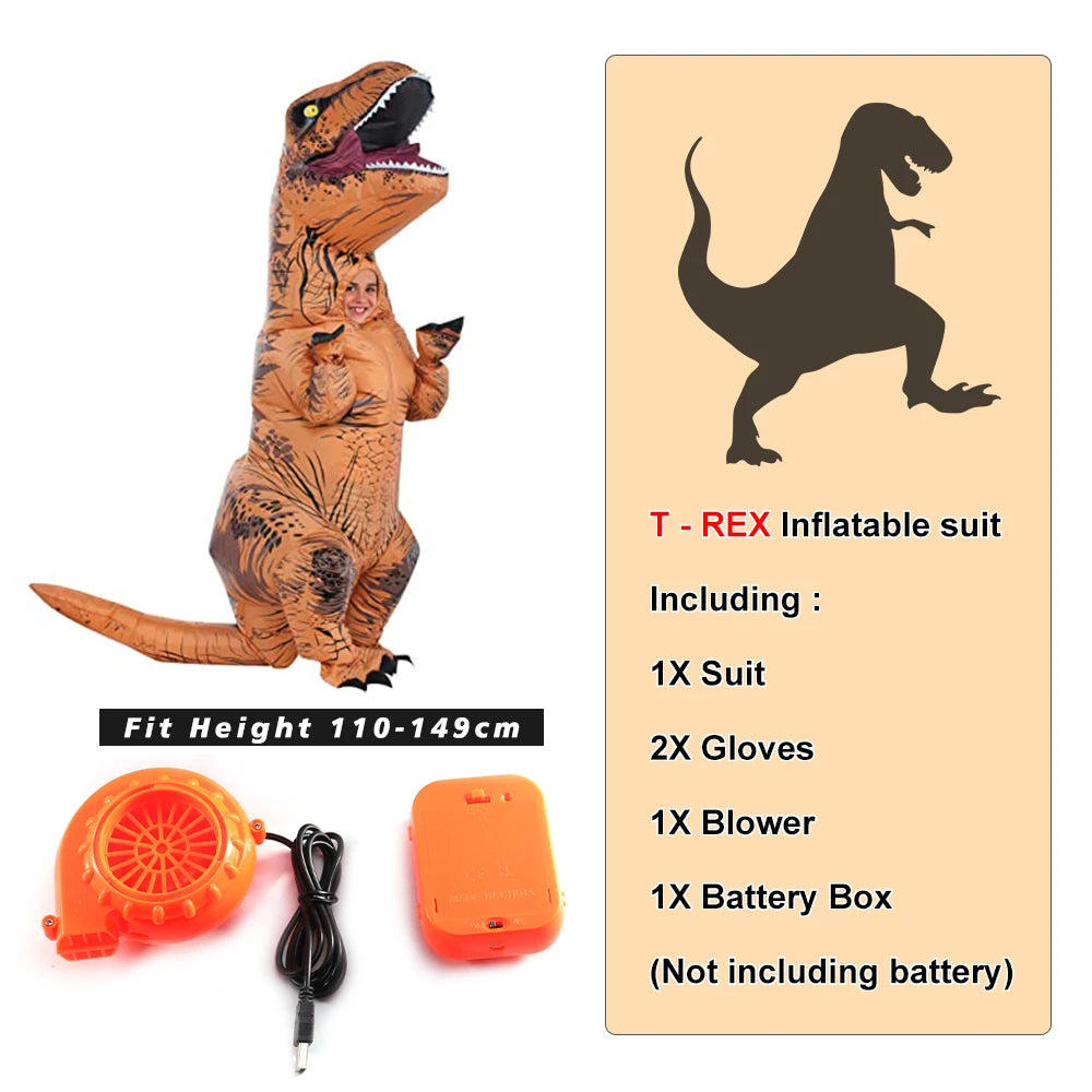 T-Rex Inflatable Dinosaur Costume – Become the Star of Every Party!