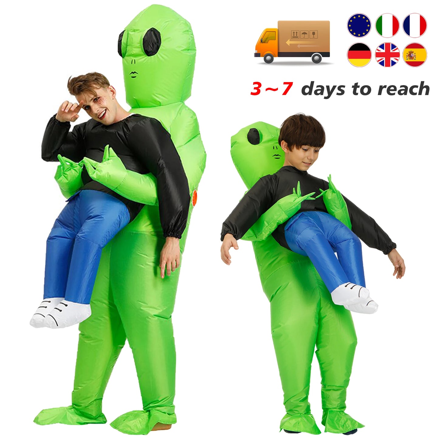 Galaxy Invader™ Inflatable Alien Costume – The Funniest Inflatable Alien Costume for Parties & Festivals