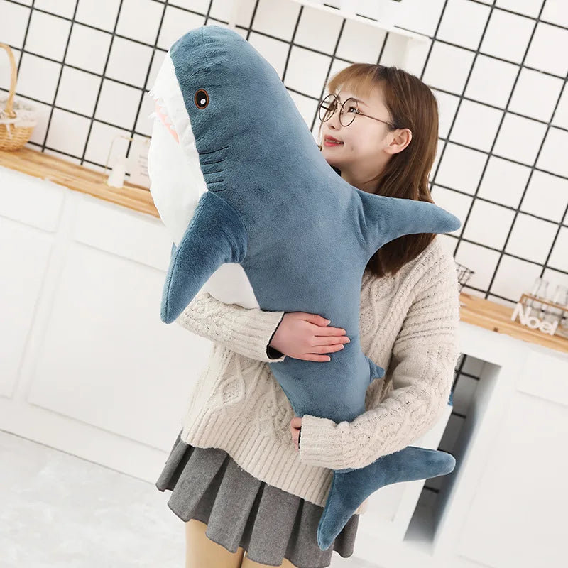 Big Soft Simulation Cute Shark Plush 60cm - 140cm