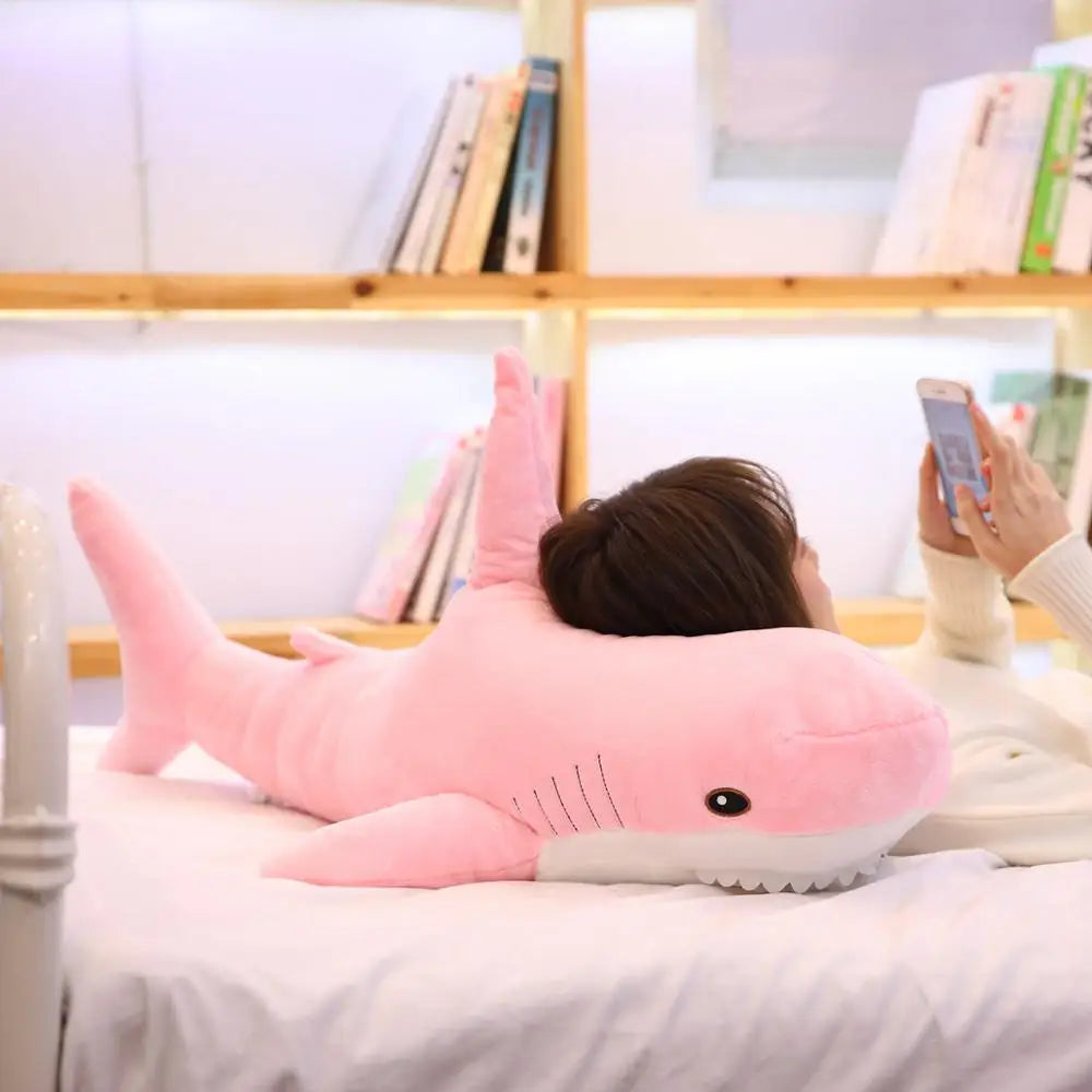 Big Soft Simulation Cute Shark Plush 60cm - 140cm