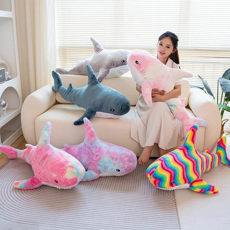 Big Soft Simulation Cute Shark Plush 60cm - 140cm