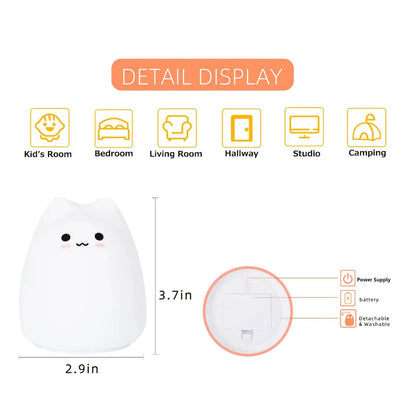 GlowPaws™ Night Light – The Adorable Colour-Changing Cat Lamp for Cosy Nights