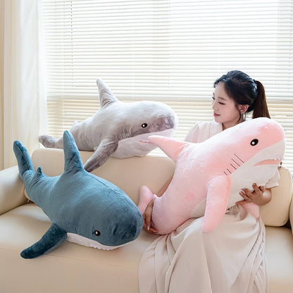 Big Soft Simulation Cute Shark Plush 60cm - 140cm