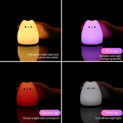 GlowPaws™ Night Light – The Adorable Colour-Changing Cat Lamp for Cosy Nights
