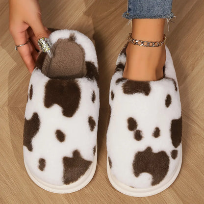PurrMoo™ Plush Slippers – Adorable Cow & Cat Slippers Made for Cosy Days
