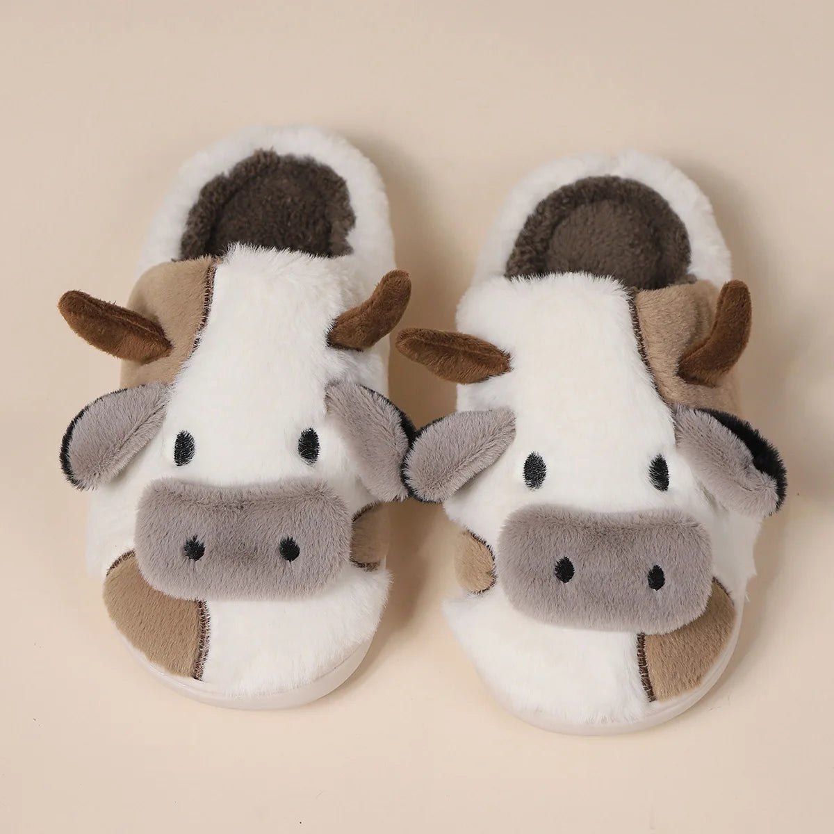 PurrMoo™ Plush Slippers – Adorable Cow & Cat Slippers Made for Cosy Days